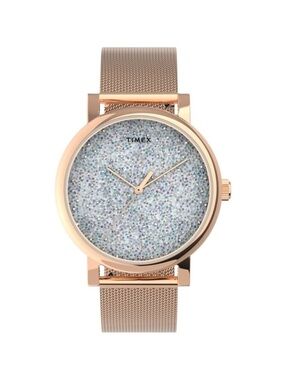 Timex Crystal Opulence Glittering Crystals Rose Gold Tone Watch NEW